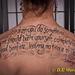 tattoo galleries/ - Black and Gray Quote on Back - 58081